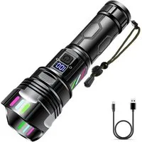 Toomoke LED Taschenlampe LED Taschenlampe Aufladbar 1500 Lumen, USB-C Wiederaufladbar (Zoombar, IPX7 Wasserdicht, 5000mAh Akku, 5 Lichtmodi, Powerbank-Funktion für Camping, Outdoor und Notfälle)