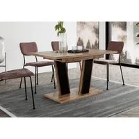 Home Collective Esstisch ausziehbar Tisch Küchentisch Esszimmertisch Ausziehtisch 120 / 140 cm (wählbar in 120-160 oder 140-180 x 80 cm Esszimmer Küche Wohnzimmer Esstisch erweiterbar), modernes Design mit Doppel-Säulengestell Wotan