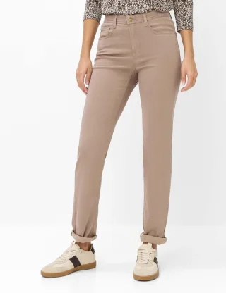 Brax Damen Five-Pocket-Hose Style CAROLA TAUPE, hellbraun, Gr. 52K