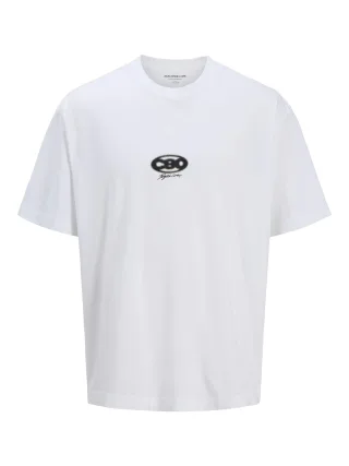 JACK&JONES - JCOSTRATUS GRAPHIC TEE SS CREW NEC JNR bright white - Gr. - 164