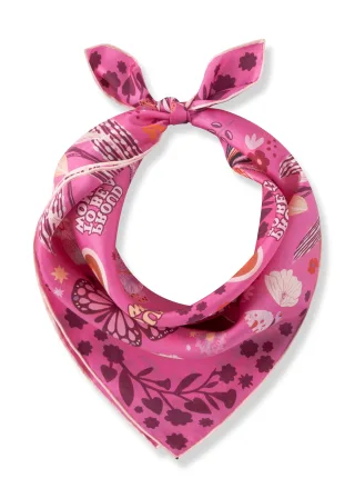 Premium Nickituch aus reiner Seide mit SUPERWOMAN-Motiven pink - Gr. - ONE SIZE