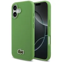 Lacoste Handyhülle iPhone 17 Iconic Petit Pique grün Logo Magsafe 6,3 Zoll, Kantenschutz