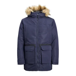 Mit dem Parka von Jack & Jones sind Sie für die Wintertage bestens gerüstet. Dieser Parka schützt Sie vor Wind und Wetter, denn er ist wasserabweisend und hat eine abnehmbare Kapuze mit Fellimitat. Er hält Sie angenehm warm, denn er ist aus einem sch