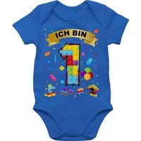 Shirtracer Shirtbody Ich bin 1 Bausteine 1. Geburtstag