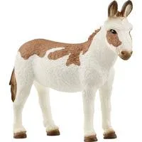 Farm World Amerikanischer Esel, gefleckt, Spielfigur
