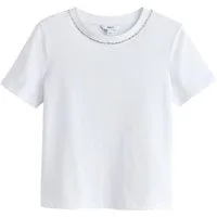 Next T-Shirt Kurzärmeliges T-Shirt mit Kettenverzierung (1-tlg)