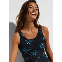 bonprix Badeanzug mit leichter Formkraft, sportlicher Stil, mit Netzfutter