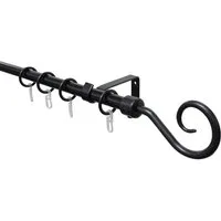 GARDINIA Gardinenstange Set Metall, 1-läufig, ausziehbar, mit Bohren, verschraubt, Aluminium, 1-Lauf