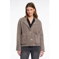 Rino & Pelle Bouclèjacke SENA mit Revers Kragen
