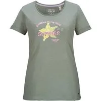 G.I.G.A. DX by killtec T-Shirt GS 24 WMN TSHRT 100% Baumwolle, Carbon Finish, gesticktes Motiv, lässiger Look