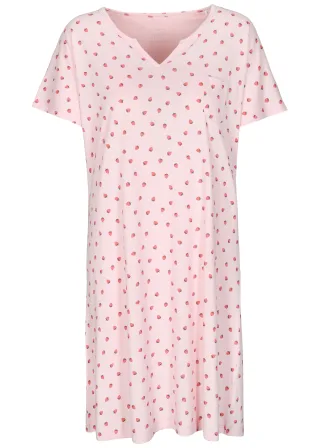 IN LINEA - Da.-Sleepshirt rose strawberry - Gr. - 40