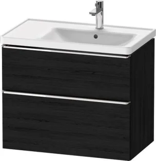 Duravit D-Neo Waschtischunterbau wandhängend Eiche Schwarz Matt 784x452x625 mm - DE4358010160000 DE4358010160000