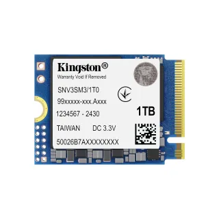 Kingston NV3 NVMe PCIe 4.0 SSD 1TB | snv3sm3/1t0 | M.2 2230 / M-Key / PCIe 4.0 x4