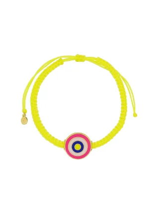 Fashionbox Armband Textil gelb mit 1 Element rund
