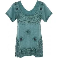 Guru-Shop Longbluse Bestickte indische Tunika, alternative Boho.. alternative Bekleidung