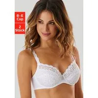 petite fleur by Lascana Bügel-BH (Packung, 2 Stück) aus Spitze, mit dekorativen Trägern, Dessous