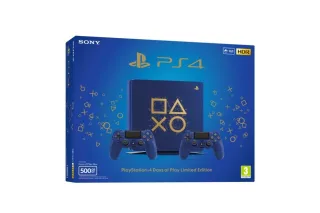 Sony PlayStation 4 500GB [Days of Play Limited Edition inkl. zwei DualShock-Controller] blau