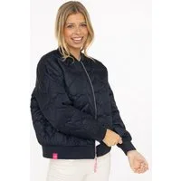 Zwillingsherz Bomberjacke "Be Happy" modisch, Kontrastdetails, regular fit, langärmelig, mit Herzsticker