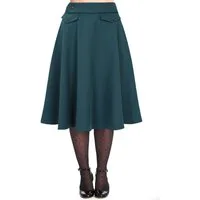 Banned A-Linien-Rock Book Club Teal Retro Vintage Swing Skirt