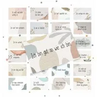 Logbuch-Verlag Klappkarte 24 Affirmationskarten für Erwachsene – Achtsamkeit im Boho-Design