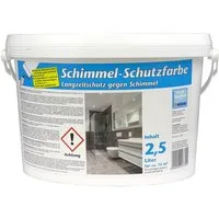 Wilckens Farben Wand- und Deckenfarbe Wilckens Schimmelschutzfarbe 2,5 Liter, Schimmelschutzfarbe, Langzeitschutz gegen Schimmel, weiß 2,5 L. Wilckens