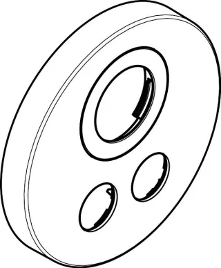 Hansgrohe Rosette für vertauschte Anschlüsse Therm.UP ShowerSelect S 2 Verbr.chrom, 92391000 92391000