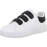 Ital-Design Damen Low-Top Freizeit Sneaker (88519300) Flach Sneakers Low in Weiß