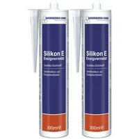 Ravensberger Chemie Silikon E Essigvernetzt – Sanitärsilikon Transparent 300 ml, Silikon, gebrauchsfertig, (2x 300ml Kartusche von Ravensberger Chemie), Essigvernetztes Sanitärsilikon – Dauerelastisch & schimmelresistent
