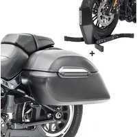 Craftride Motorradheber Set CK3 Hartschalen Seitenkoffer 33L + Motorradwippe Easy Plus