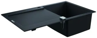 GROHE Kompositspüle K500 31644 1 Becken 860x500mm mit ATF re/li granit schwarz, 31644AP0 31644AP0