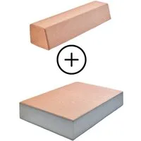 Hipp-Hopp - das Hüpfpolster Weichbodenmatte Hüpfpolster S, + Gratis Rückenpolster S Gerade Lounge Outdoor (Set), Made in Germany