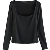 Next Langarmshirt Weiches Langarmshirt mit Carréausschnitt (1-tlg)