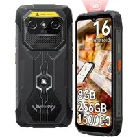 blackview ROCK 1 Pro Android 16, 15000mAh, 32GB+256GB Outdoor Smartphone (16,66 cm, 16 MP+20 MP Kamera, Android 16, 6,56"+2.01", 256GB, 16MP+20MP Nachtsicht, 33W)