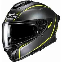 HJC Motorradhelm HJC C71 Quez MC3HSF Integralhelm Schwarz / Grau / Gelb XL (1er Set), integralhelm motorrad