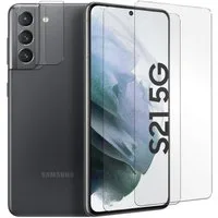 CoolGadget Schutzfolie Panzerfolie für Samsung S21, (Spar-Set 4in1, 2x Displayschutz, 2x Kameraschutz), Panzerglas Schutzfolie für Samsung Galaxy S21 Folie