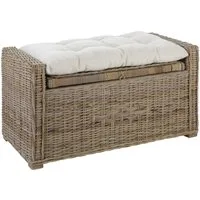 Home affaire Sitztruhe Schönerempfang (Rattan-Bank, OTTOs Choice), Belastbar bis max. 80 Kg, mit Stauraum