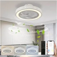 LMaxhome Deckenventilator mit Beleuchtung Dimmbar Leise LED Ventilator lampe mit Fernbedienung, 72W, 6 Geschwindigkeiten, Smart App-Steuerung, 3000-6500K, Timing