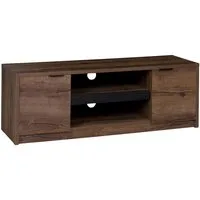 Beautysofa TV-Schrank DEVON mit 2 Türen (Eiche Monastery + Schwarz Hochglanz, viel Stauraum) Breite: 135 cm