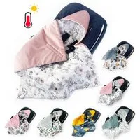 Einschlagdecke Leichte Einschlagdecke Babyschale Autositz Frühling Sommer, BABEES, Atmungsaktive weiche Baumwollen, für Neugeborenen und Kleinkinder