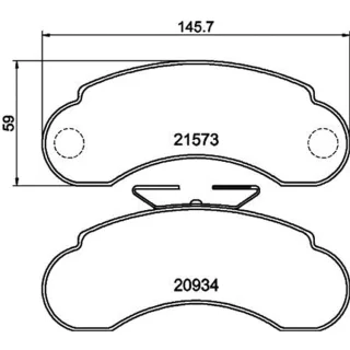Hella Bremsbel?ge vorne Mercedes Mb