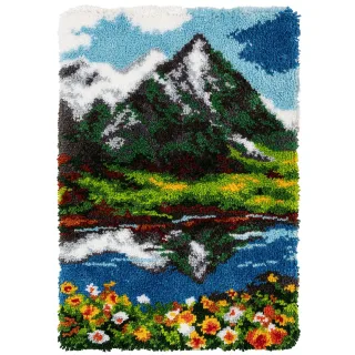 Knüpfteppich "Berglandschaft", 50 x 74,5 cm