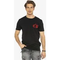 Cipo & Baxx T-Shirt Markenschriftzug Cooles Motiv als Eyecatcher