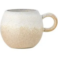 Bloomingville Becher Bloomingville Becher PAULA Beige Weiß mit Henkel