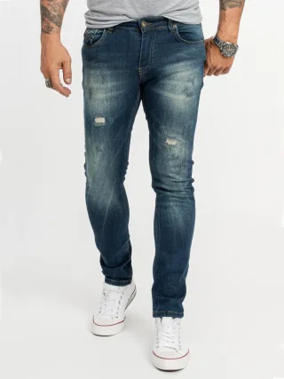Rock Creek Jeans Straight Leg Blau