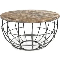 Amagohome Beistelltisch Couchtisch rund ø55/60/65/75cm Beistelltisch Industrie Style Metall Ge