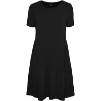 Vero Moda Shirtkleid Kurzes Kurzarm Tunika Blusenkleid mit Rüschen VMFILLI (kurz, 1-tlg) VMFILLI CALIA SS SHORT DRESS GA NOOS