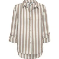 ONLY Hemdbluse ONLGOA 3/4 STRAP LINEN BL SHIRT CC PNT mit Leinen, umschlagbare Manschetten