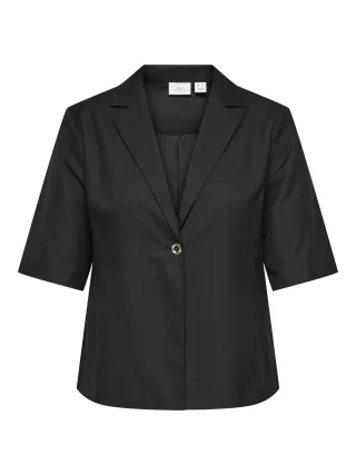ONLY CARMAKOMA - CARBAIA 2/4 LINEN BL BLAZER TLR Black - Gr. - 52