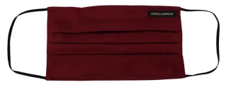 Dolce & Gabbana Elegante Seiden-Faltenmaske in Kastanienbraun für Frauen