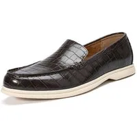 Allthemen Loafer Herren Loafers mit Kroko-Optik Bequeme Slipper für Freizeit & Business